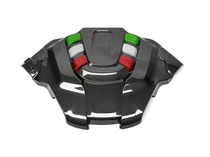 Alfa Romeo Stelvio Engine Cover - Carbon Fiber - QV Model - Italian Theme Accents